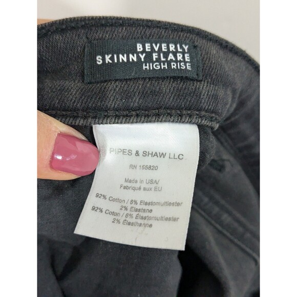 Veronica Beard Jeans Size 26 Charcoal Stretch Beverly Skinny Flare High Rise - Picture 10 of 11